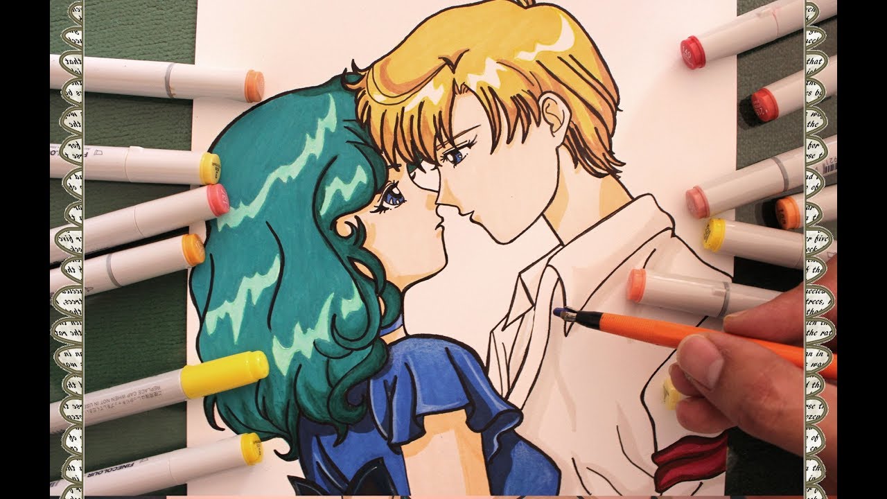 Cómo Dibujar a Haruka Tenou & Michiru Kaiou Sailor Uranus & sailor Neptune  How To Draw Sailor Moon