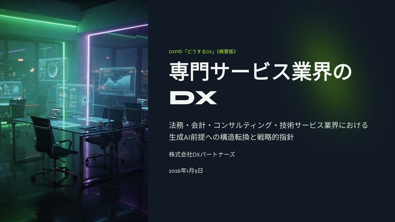 20260109 専門サービス業「どうするDX」動画解説
