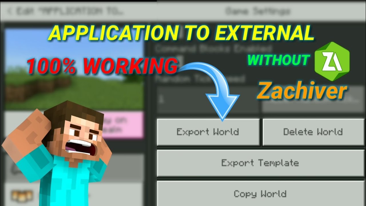 Application To External How To Transfer Minecraft World From Application To External WithoutZAchiver