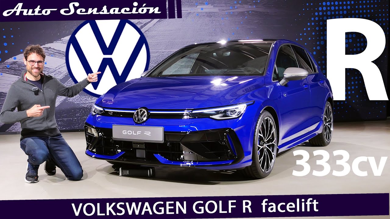 Presentación Vokswagen GOLF R facelift 2024 review . Más potencia y mejoras tecnicas.