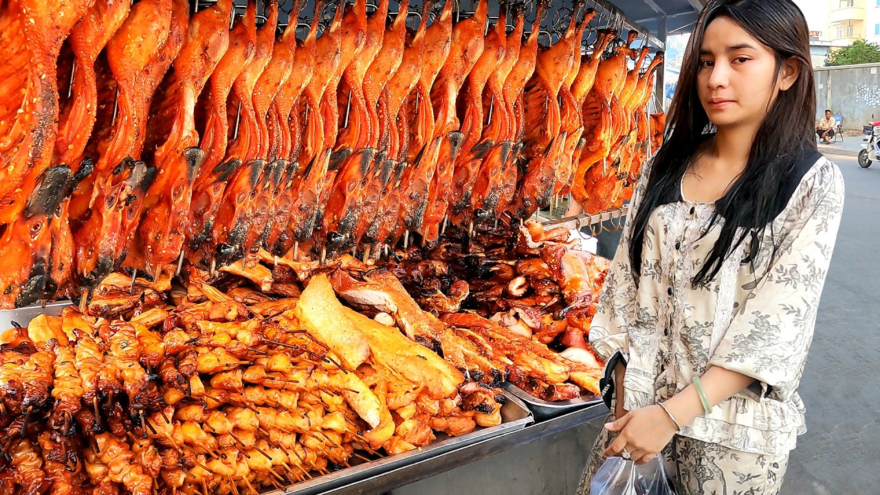 A Must-Try BBQ Duck, Pork, Chicken & More! Cambodian Street Food