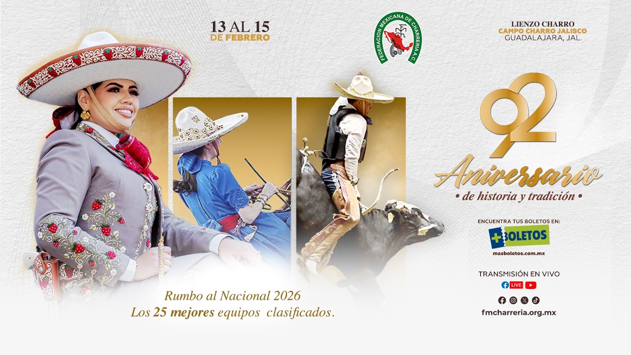 ch 6  92 ANIVERSARIO  Federación Mexicana de Charrería