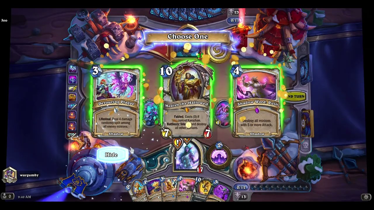 3 19 2026 hearthstone games imbue priest