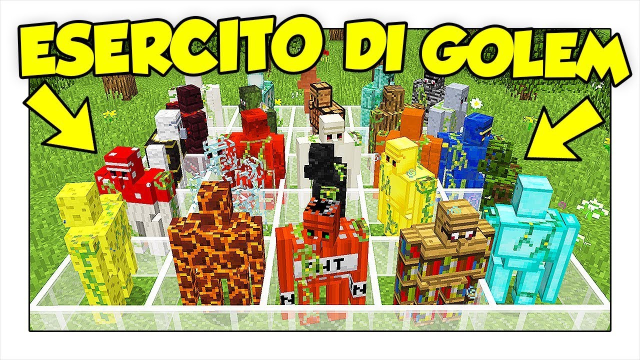 COME CREARE GOLEM CON OGNI BLOCCO DI MINECRAFT ITA!