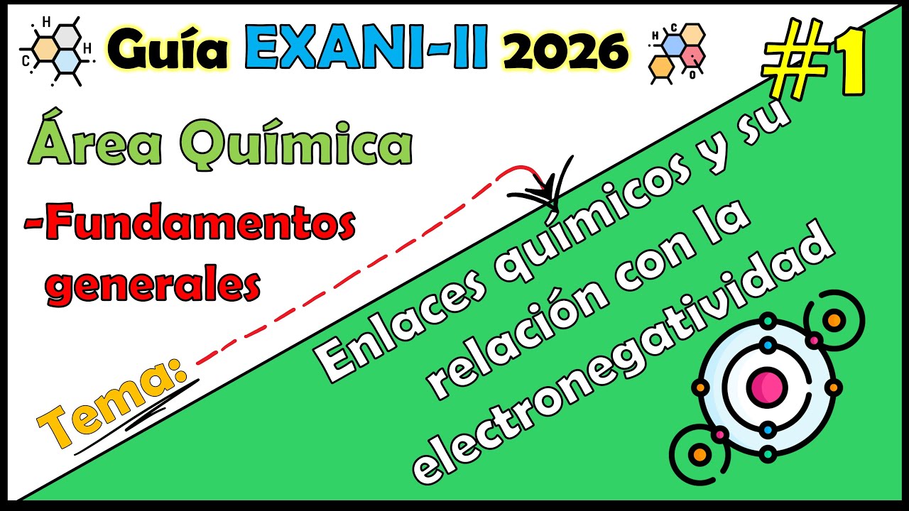 Curso EXANI II 2026 Química Enlaces químicos y su relación con la electronegatividad #1