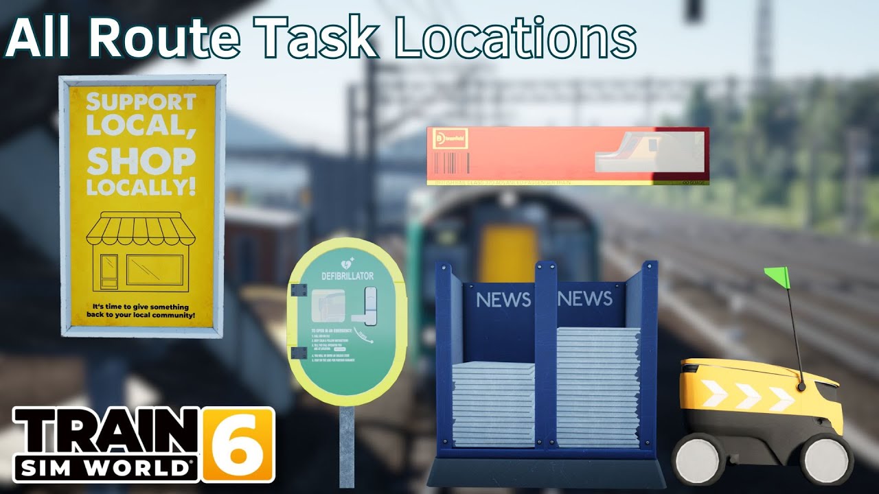 All Route Task Locations - West Coast Main Line: Birmingham - Crewe - Train Sim World 6