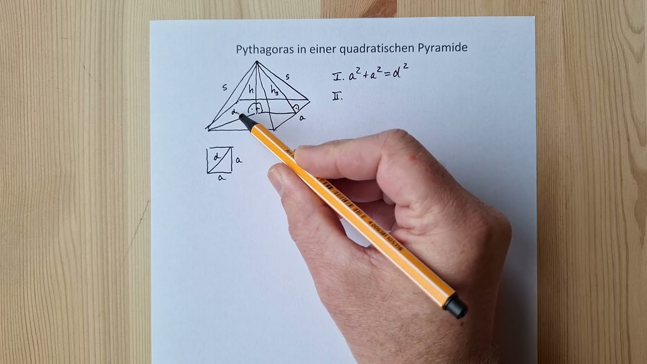 Quadratische Pyramide Pythagoras Formeln