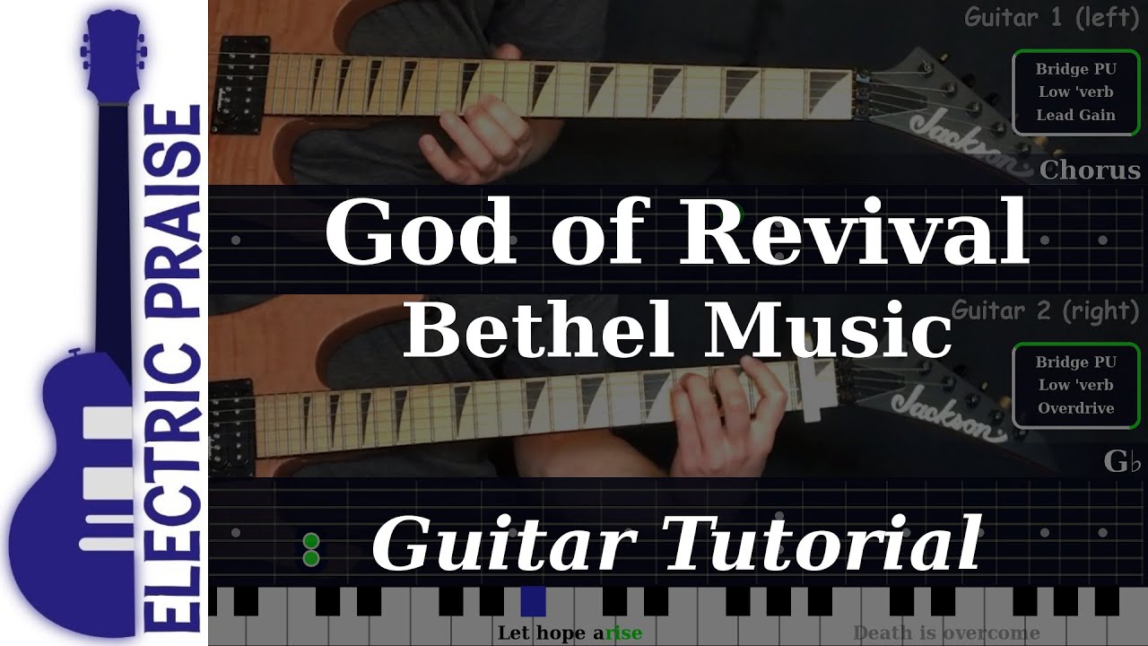 God of Revival - Bethel Music | Electric Guitar Playthrough (With Fretboard Animation)