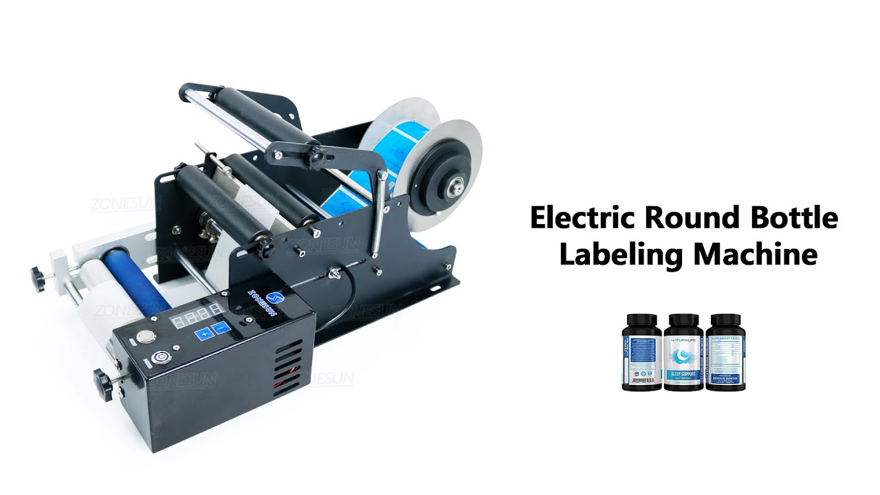 ZS TB5OSM Semi automatic round bottle labeling machine
