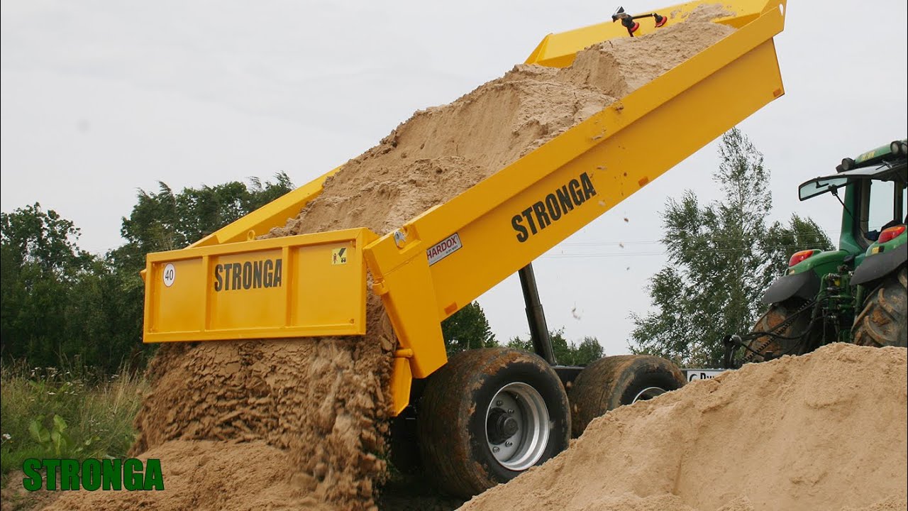 Stronga DumpLoada DL600 - John Deere traktorius & sunkių krovinių priekaba