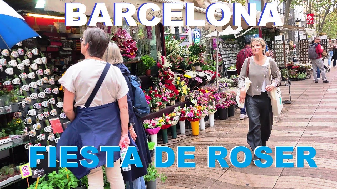 Barcelona Street - Fiesta Mayor La Rambla - Fiesta del Roser 2022 Spain
