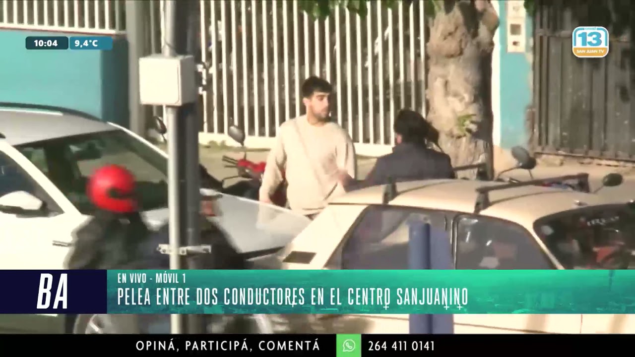 Video exclusivo: conductores violentos, a las trompadas en pleno centro
