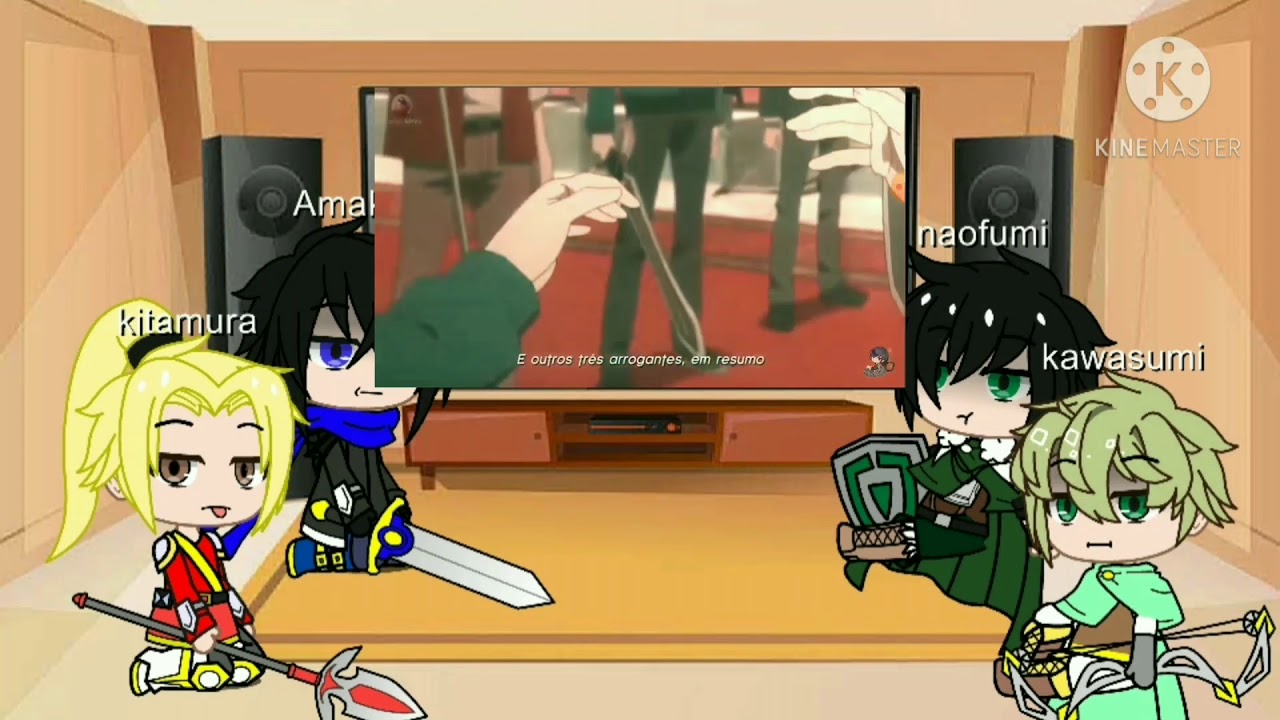 os 4 heróis cardinais {The Rising of The Shield hero} reagir ao rap do Naofumi eu contra o mundo