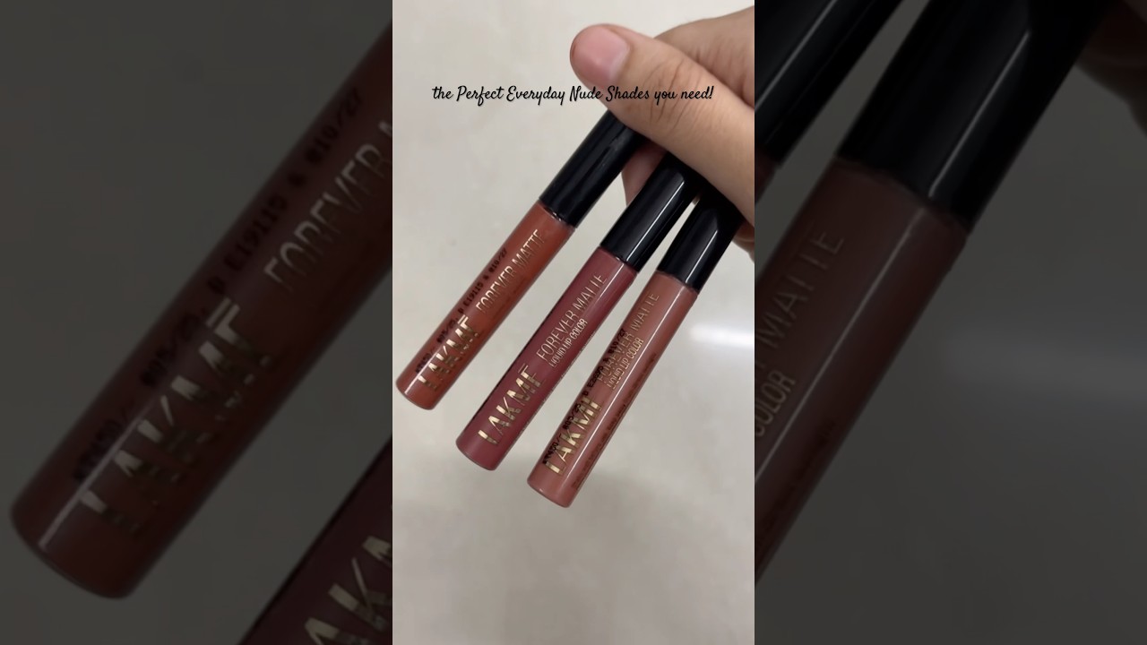 The Perfect Everyday Nude Shades you need! 🍂🤎 #lipstick #lakme