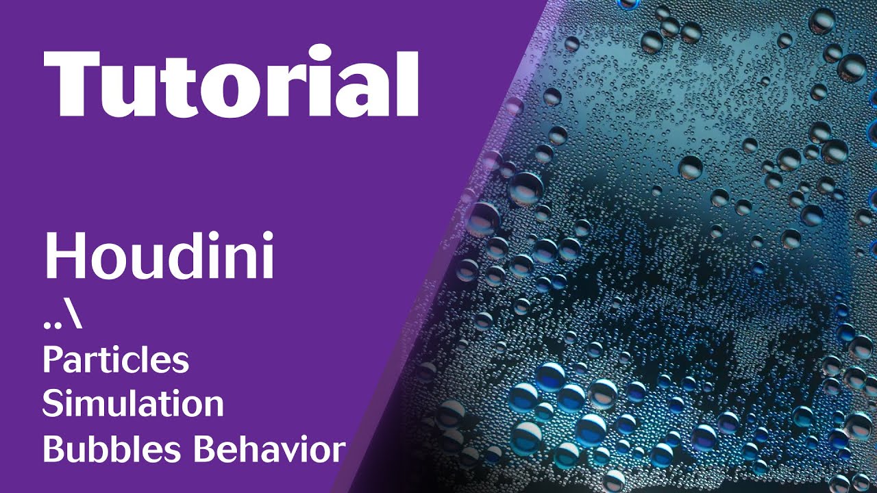 Houdini tutorial. Particles simulation Bubbles Behavior. Gas Project Non Divergent.