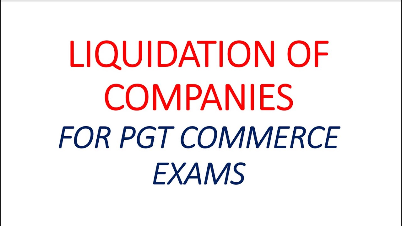 Liquidation of Company