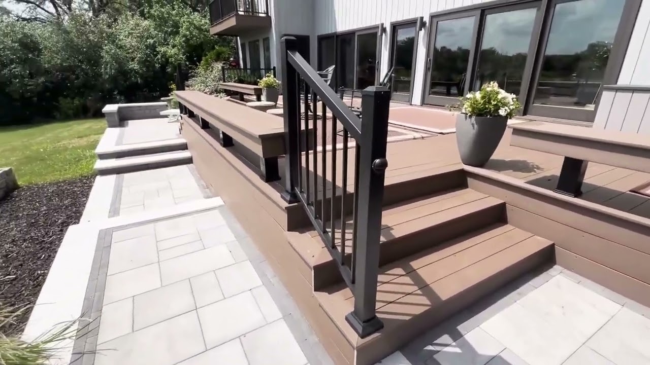 Lisle, IL - Composite Deck, Balcony Rebuild and Paver Patio