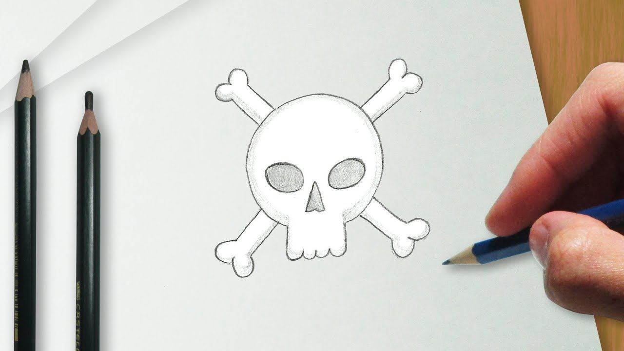 Como desenhar uma caveira pirata