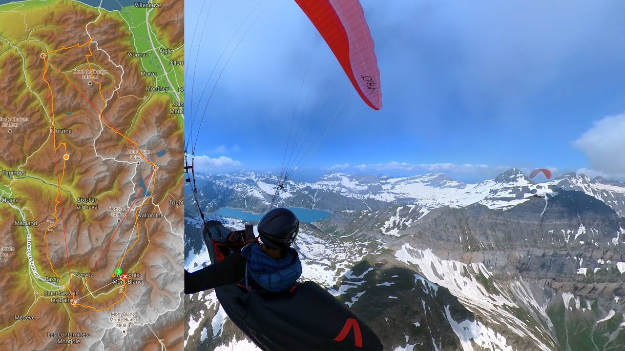 Cross parapente - Chamonix, Emosson, Dents du Midi, Chablais (100+ FAI)