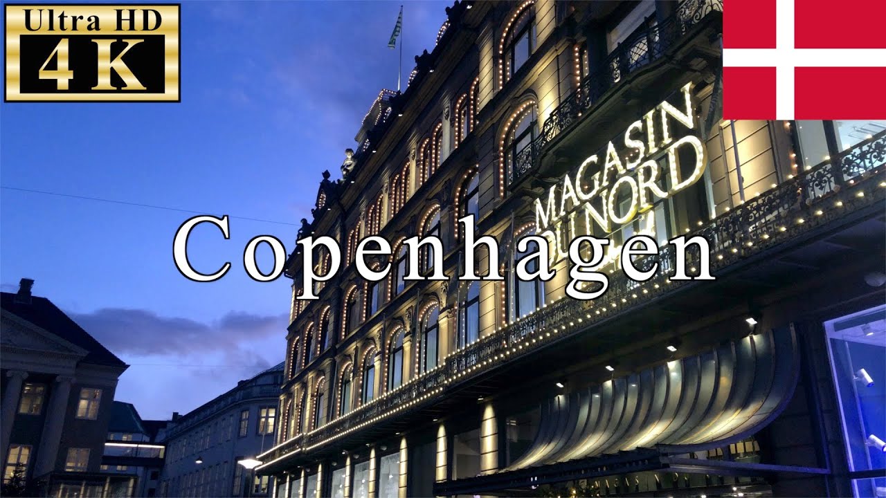 🇩🇰Copenhagen Sunset Walk - Magasin du Nord to B&oslash;rsen -【4K 60fps】