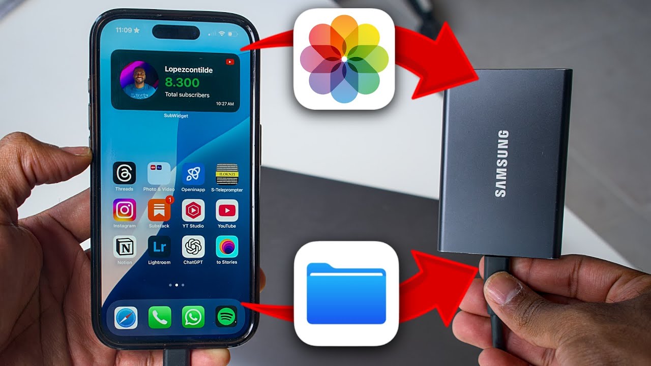Sin espacio en tu iPhone? Transfiere tus fotos y videos a un disco externo en minutos!