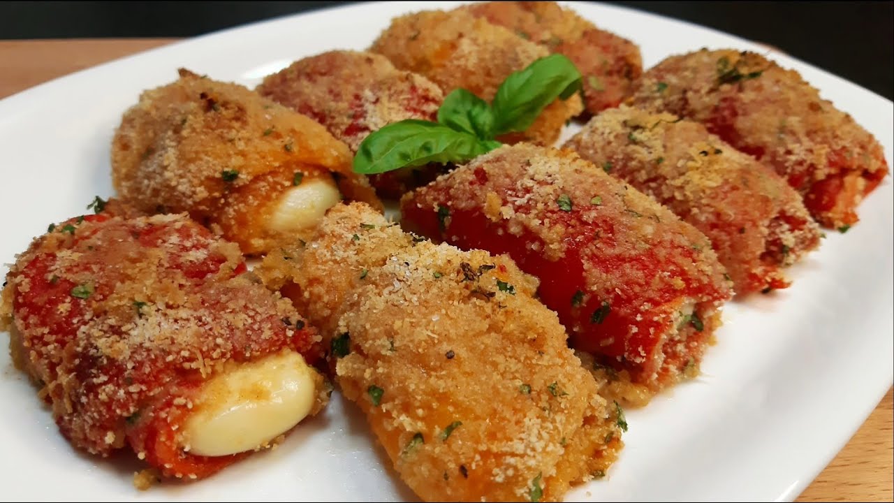 INVOLTINI DI PEPERONI GRATINATI AL FORNO, filanti, facili e veloci