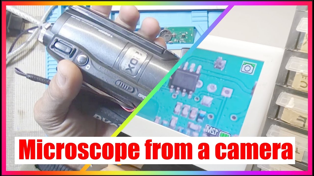 Diy microscope from a camera with home made desk mount