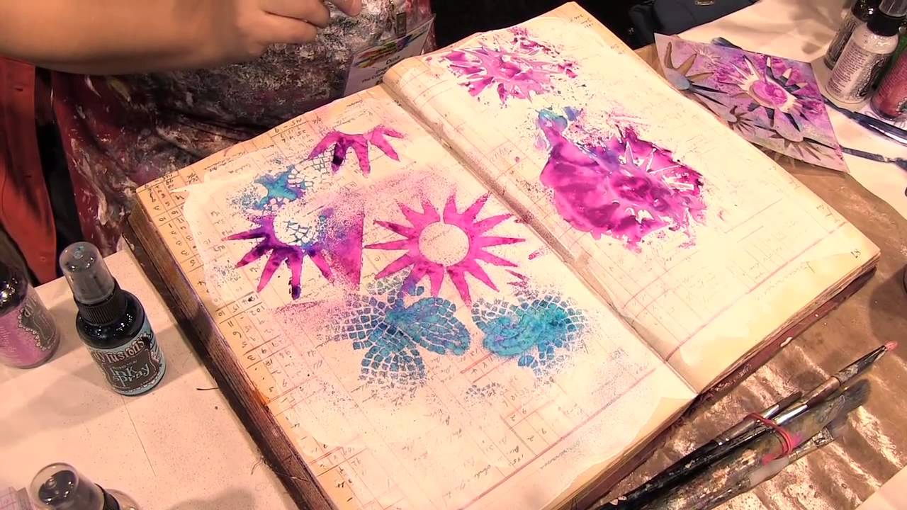 Scrap Time - CHA Winter 2013 - Dina Wakley at the Crafter's Workshop