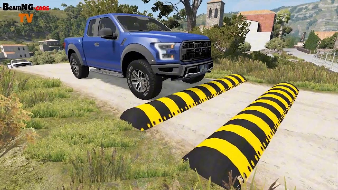 Cars vs Massive Speed Bumps Compilation #382 BeamNG.drive Live 2