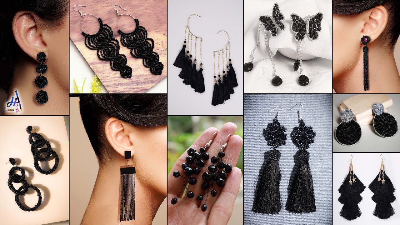 Hot Black!!.. 11 Fashion DiY Earrings - On Party Wear Outfits