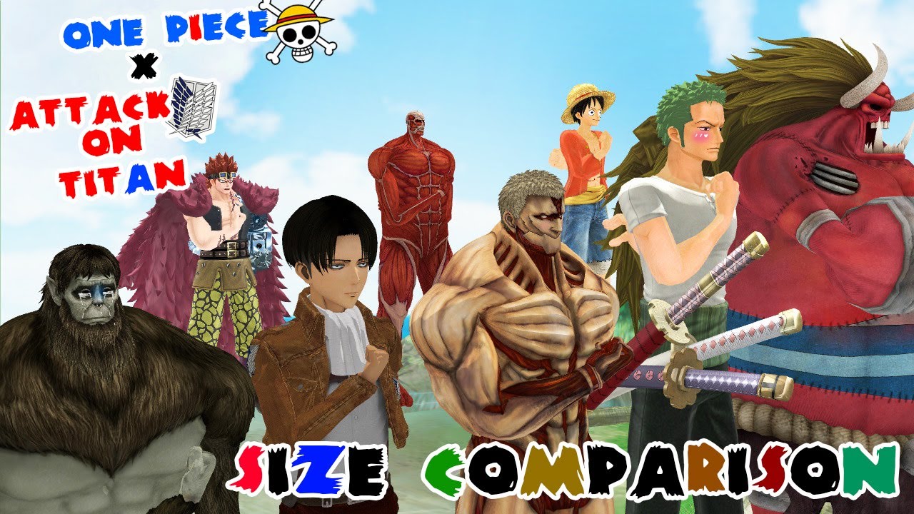 Size Comparison One Piece x Attack on Titan