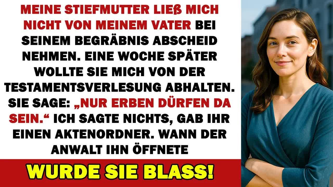 Meine Stiefmutter ließ mich von Dads Testament Lesung ausschließen – also zeigte ich
