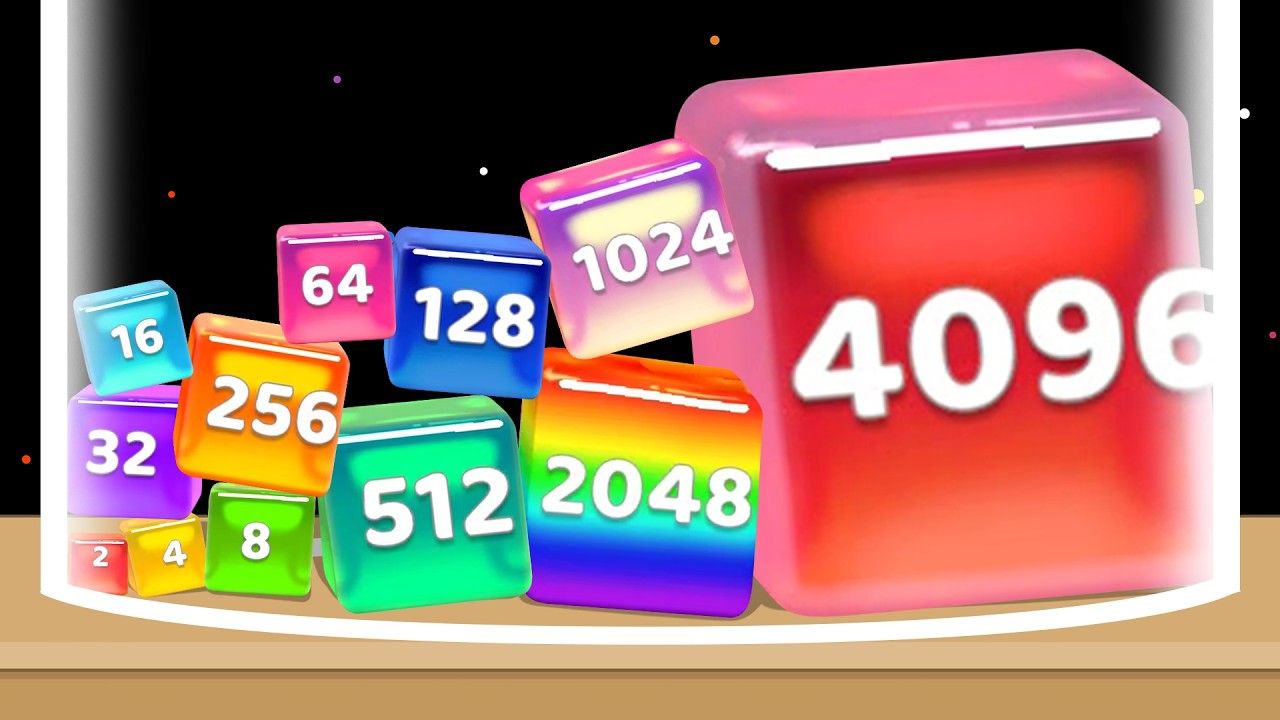 Jelly Cubes 2048 - Jelly Cube Merge (Puzzle Game) Jelly Merge 3D, Cubes 2048, Mega Cube Merge Game