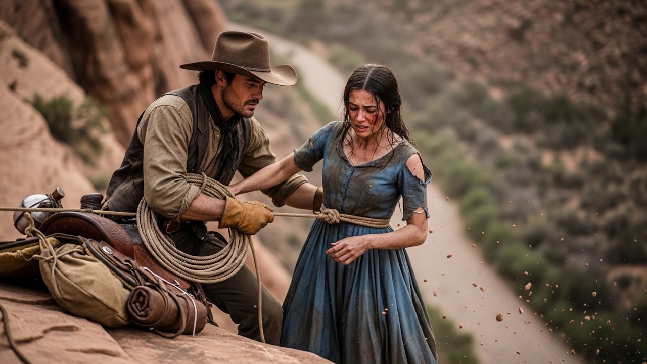 He Heard Her Screams Coming From The Ravine Below, The Cowboy Rappelled Down And Rescued Her Quick