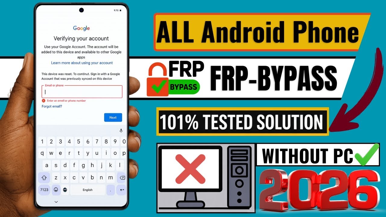 How To Bypass Google Account Verification (FRP Lock) 2026 🔓 | No PC | 100% Working