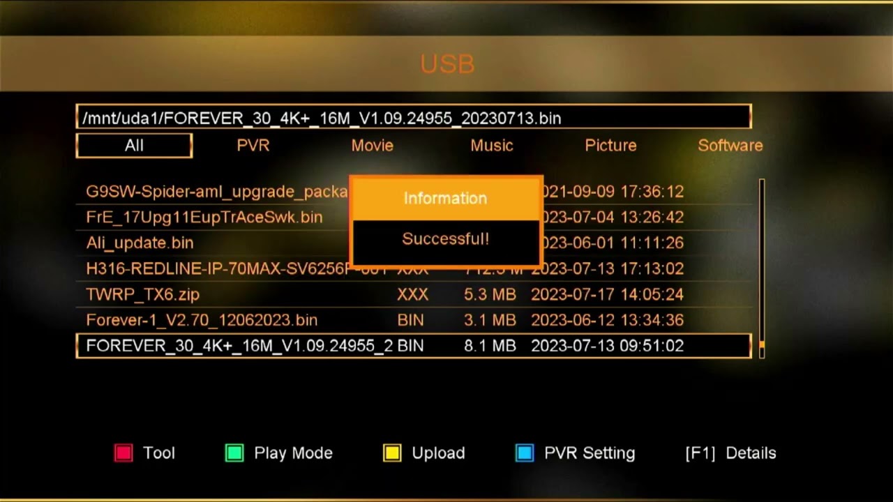 ٍSpider Receiver Forever F30 4K+ Software USB طريقة عمل سوفتوير جهاز