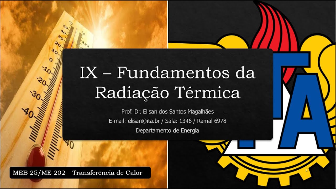 Fundamentos da Radiação Térmica - Propriedades Radioativas (III/III)