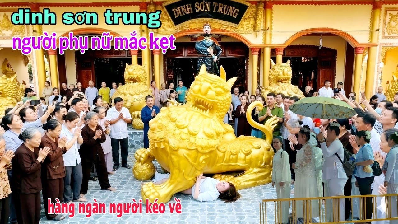 Dinh sơn trung người phụ nữ mắc kẹt người dân kéo đến 