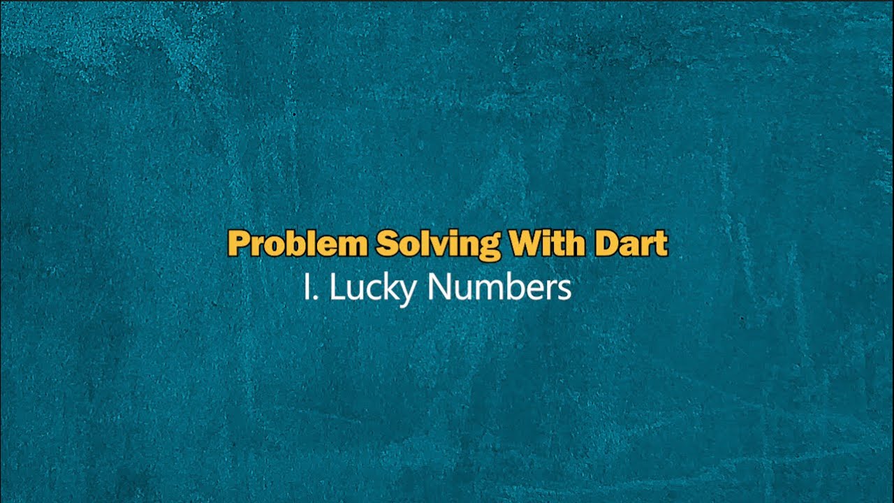 Problem solving with dart #1