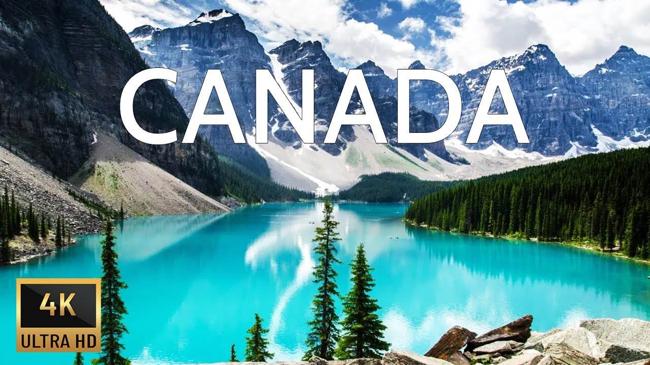 FLYING OVER CANADA (4K UHD) - Amazing Beautiful Nature Scenery with Relaxing Music for Stress Relief