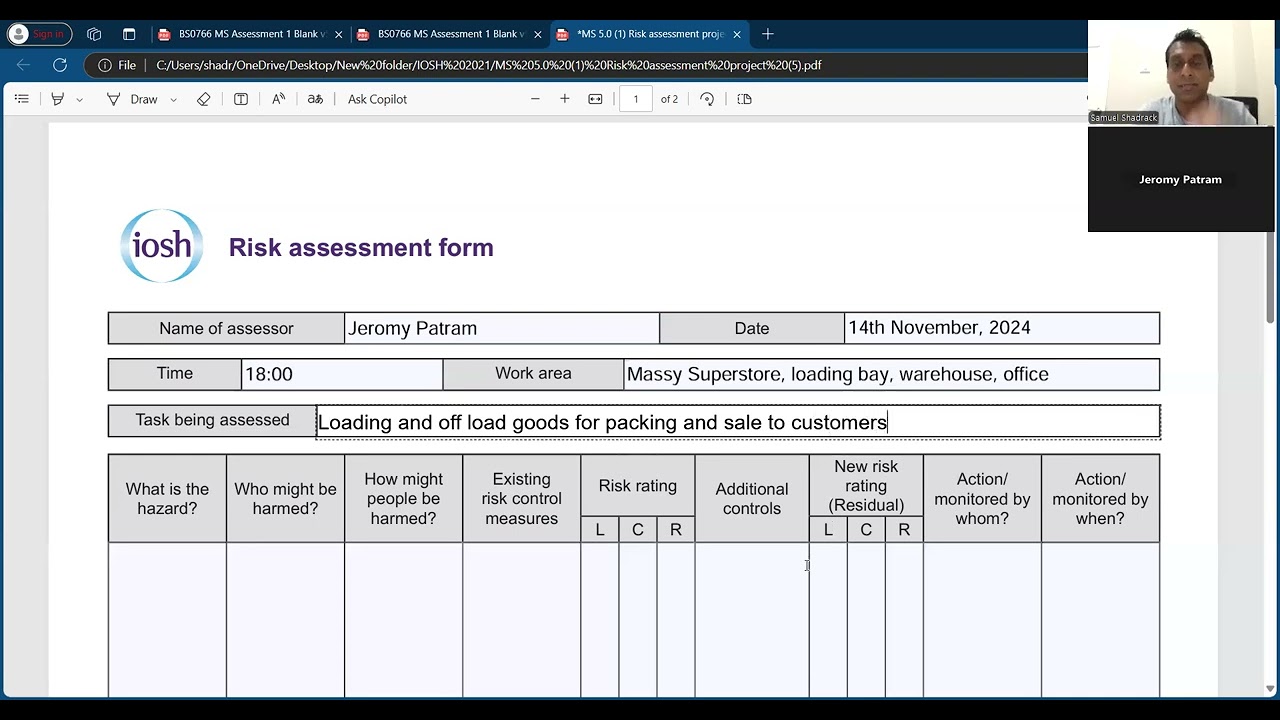 IOSH MS 5 0 Project