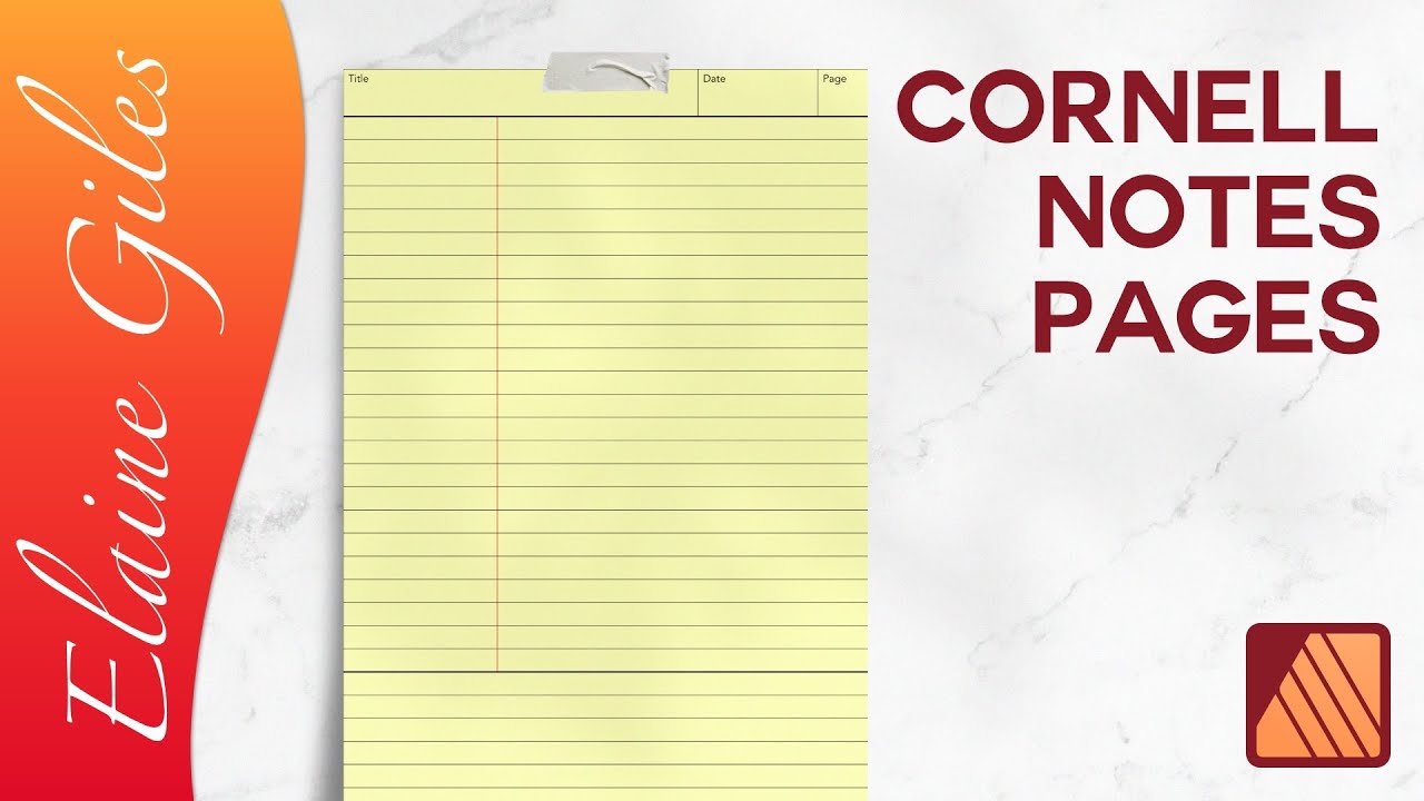 Как создать страницы планировщика Cornell Notes в Affinity Publisher