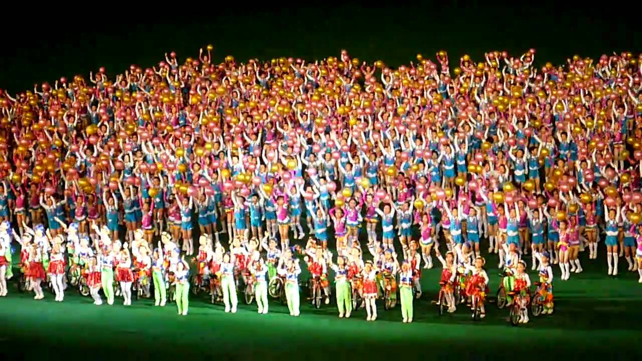 insanely synchronized children dancing at the mass games in north korea