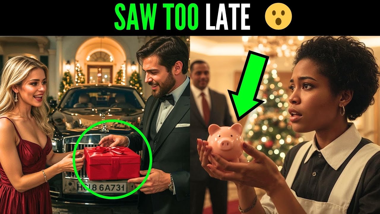 🎁At CHRISTMAS, the MILLIONAIRE's MISTRESS got a $30M ROLLS-ROYCE 💔while the MAID got a $2 PIGGY BANK