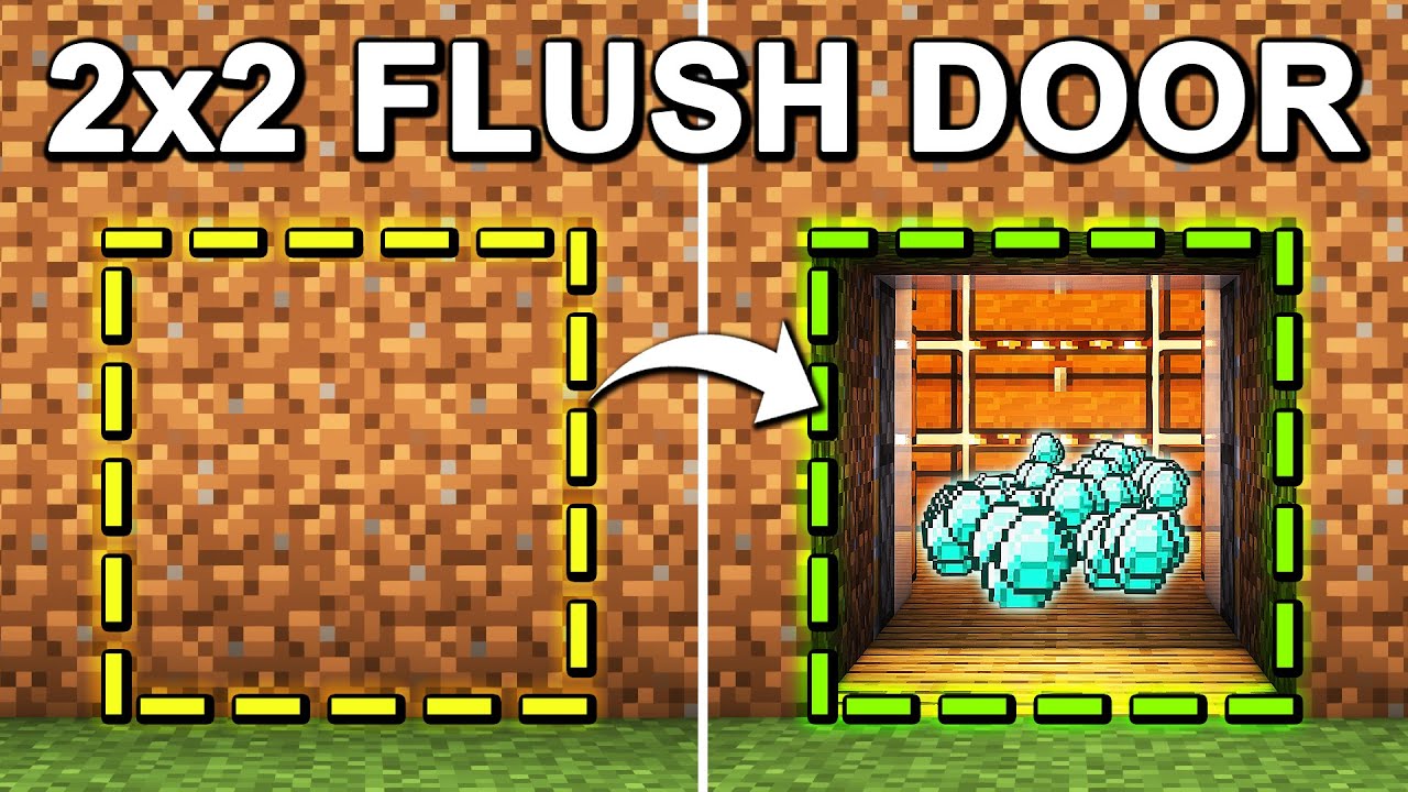 EASY 2x2 Flush Piston Door in Minecraft 1.21+ (Tutorial)
