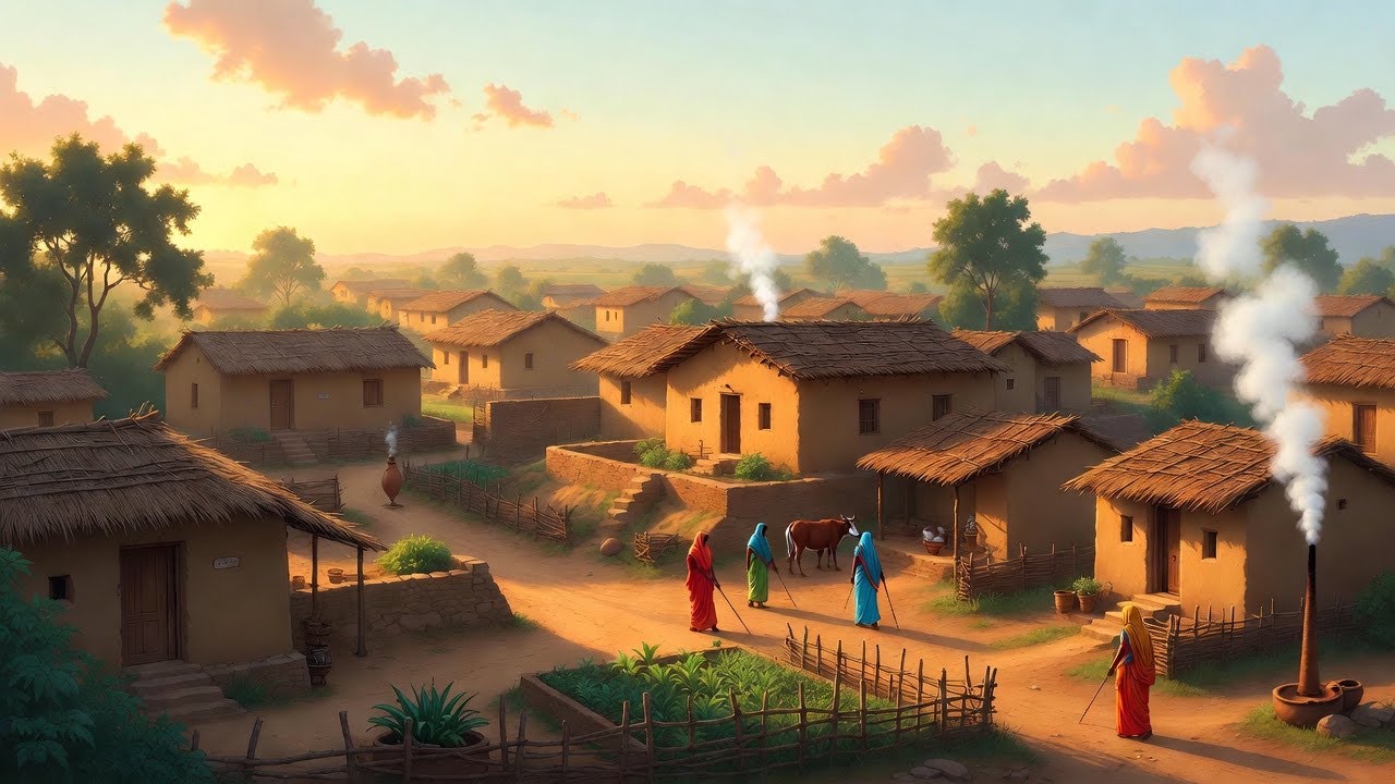 Peaceful Ghibli Village Morning | Cozy Anime Ambience