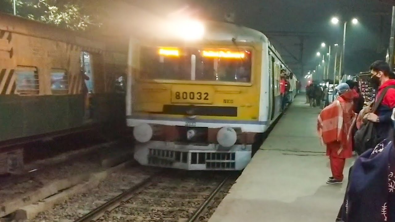 Local Train Traffic at Rush Hour in Sealdah Main Line.
