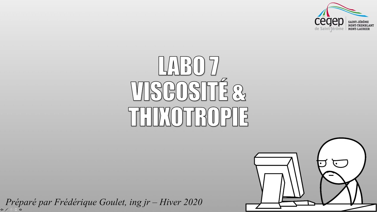 FDM - Laboratoire 7 - Viscosit&eacute; & Thixotropie