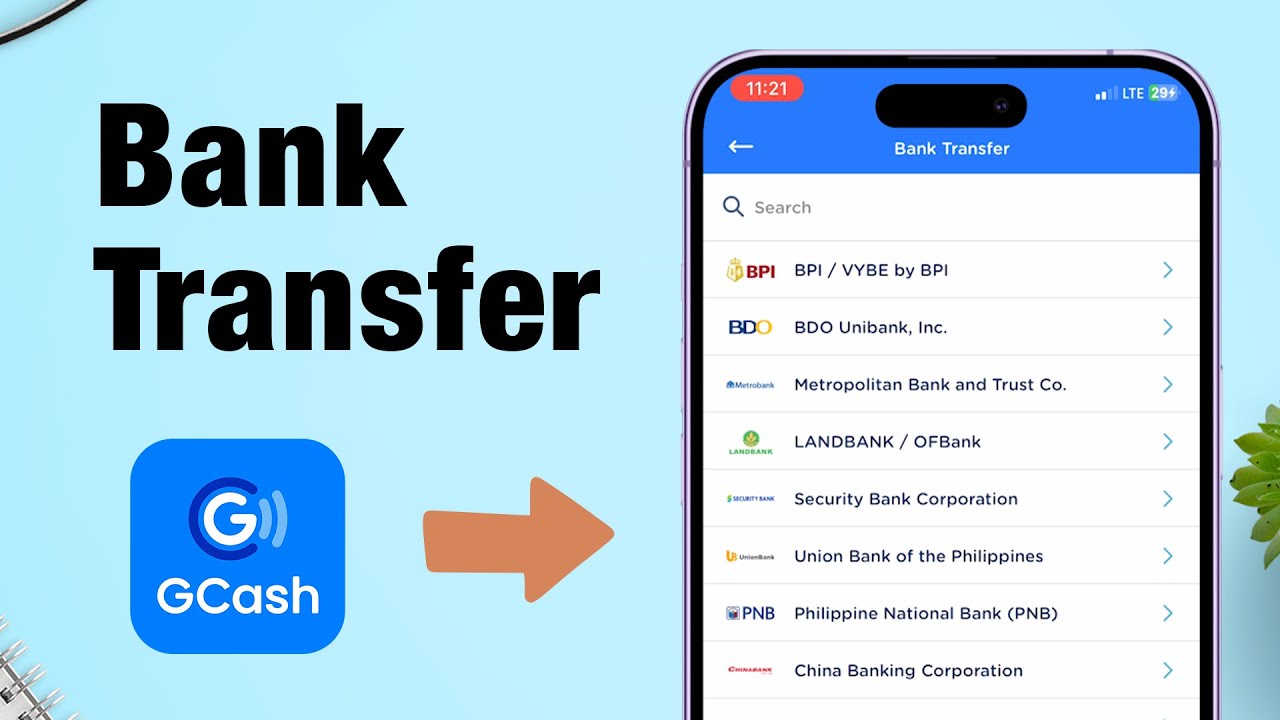 How to send money in Gcash via bank transfer