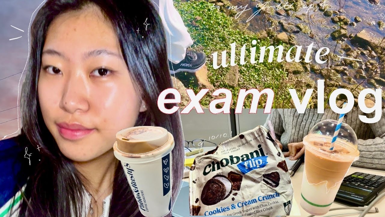 EXAM study vlog  𝜗𝜚˚ | the MOST productive finals week, cramming, coffee and long study days
